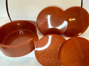 Resin coasters and holder