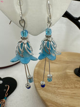 Hand Painted Lucite Tulip Earrings With Dangles