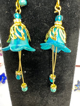 Hand Painted Lucite Tulip Earrings With Dangles