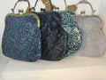 Classy Embossed Leather Victorian Style Handbag With Phone Slot