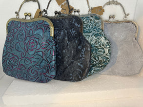 Classy Embossed Leather Victorian Style Handbag With Phone Slot