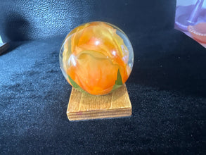 roses displayed in resin