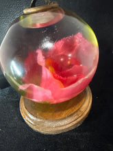 Night lights made with roses displayed in resin
