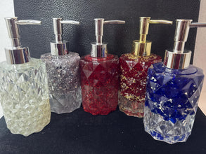 Resin soap or lotion dispenser in unique designs