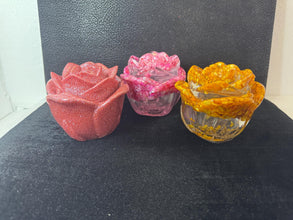 Resin Rose Jewelry Box: Decorative Trinket Holder