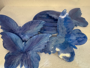 Butterfly Resin Color Pour Coaster Or Hot Pad Set
