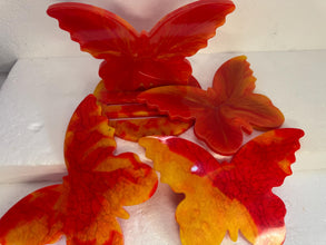 Butterfly Resin Color Pour Coaster Or Hot Pad Set