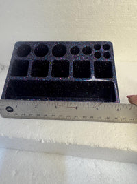 Varied Colored Resin Makeup Holder: Brush & Lipstick Organizer