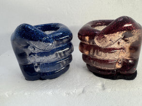 Hand Shaped Resin Vases Or Pencil Holders