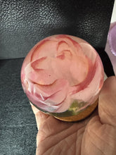 roses displayed in resin