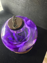 Night lights made with roses displayed in resin