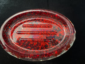 resin soap dishes of varied mediums in resin