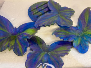 Butterfly Resin Color Pour Coaster Or Hot Pad Set