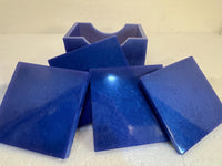 square, round or octagon coaster sets in resin with unique designs