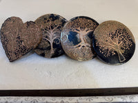 tree of life coaster set in resin