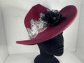 Girly Lace Flower Pearl Cowgirl Cowboy Hat With Bling
