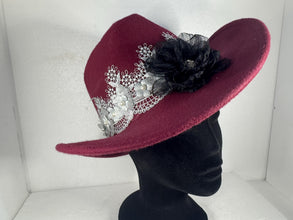 Girly Lace Flower Pearl Cowgirl Cowboy Hat With Bling