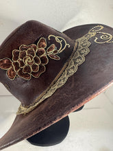Girly Lace Flower Pearl Cowgirl Cowboy Hat With Bling