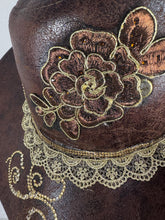 Girly Lace Flower Pearl Cowgirl Cowboy Hat With Bling