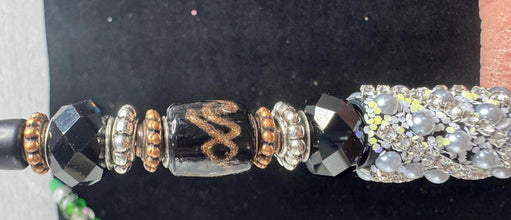 Fancy Beaded Refillable Ballpoint Pens With Black Ink