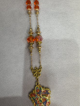 clay filled flower necklace