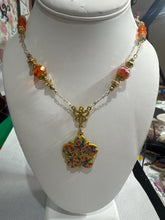 clay filled flower necklace