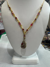Red Peacock Pendant Necklace: Beaded Vintage Style Jewelry