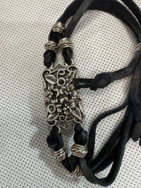 Vintage Silver Plated Floral Charm Bracelet