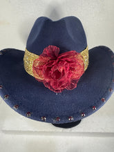 Girly Lace Flower Pearl Cowgirl Cowboy Hat With Bling