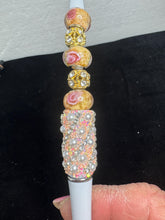 Fancy Beaded Refillable Ballpoint Pens With Black Ink