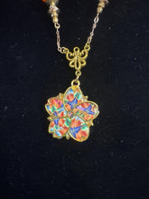 clay filled flower necklace