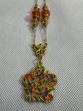 clay filled flower necklace