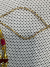 Red Peacock Pendant Necklace: Beaded Vintage Style Jewelry
