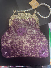 African Beaded Lace Leather Evening Bag
