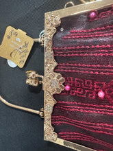 Beaded Embroidered African Lace Leather Evening Bag With Chain