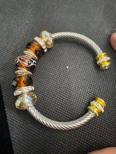 Big Beaded Specialty Silver Rhinestone Metal Bracelet