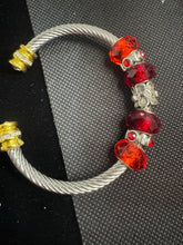 Big Beaded Specialty Silver Rhinestone Metal Bracelet