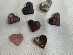 Heart Leather Cord Organizer Snaps Set By Vendor