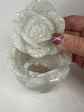 Resin Rose Jewelry Box: Decorative Trinket Holder
