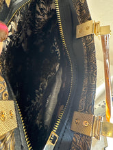 Burbee Creation Unique Snake Print Leather Handbag With Gold Accents