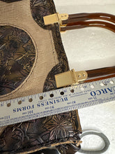 Burbee Creation Unique Snake Print Leather Handbag With Gold Accents