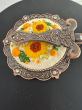 Floral Needlepoint Folding Purse Mirror