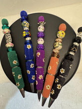 Refillable Floral Beaded Writing Pens For Office