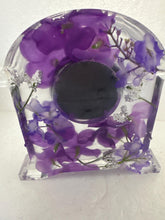 Resin Mantle Clock With Floral Accents