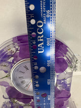 Resin Mantle Clock With Floral Accents