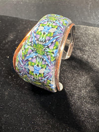 Polymere Clay Kaleidoscope Pattern Adjustable Bracelet