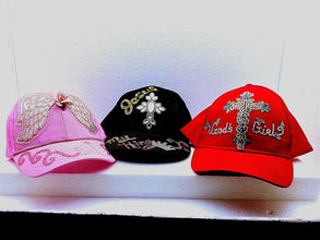Baseball style caps with faith statements