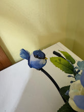 Decorative Small Wheel Barrel Flower Stand With Bird