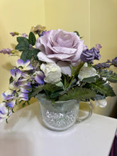 Unique Soup Cup Flower Arrangement With Signature Bling