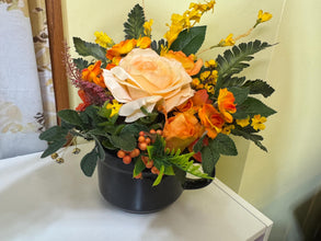 Unique Soup Cup Flower Arrangement With Signature Bling